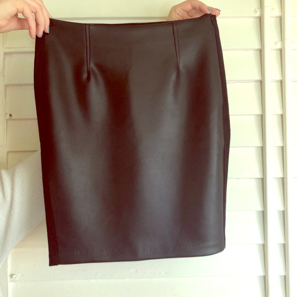 Faux Leather Mini Skirt